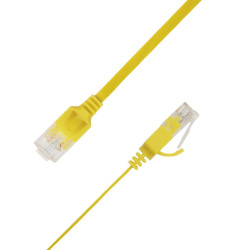 Flat U/UTP Cat6A Yellow 2.5m | APLIUM