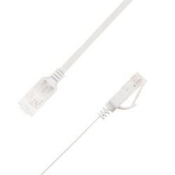 Flat U/UTP Cat6A White 3.5m | APLIUM