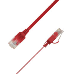 Flat U/UTP Cat6A Red 4m AWG | APLIUM