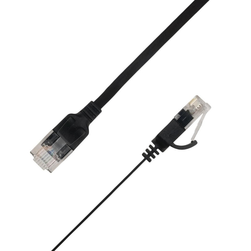 Flat U/UTP Cat6A Black 4.5m | APLIUM