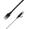 Flat U/UTP Cat6A Black 4.5m | APLIUM
