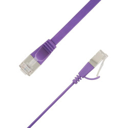 Flat U/FTP Cat6A Purple 2.5m | APLIUM