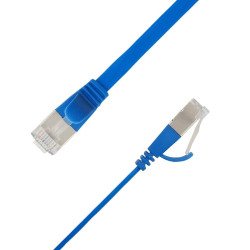 Flat U/FTP Cat6A Blue 4m AWG | APLIUM