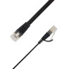 Flat U/FTP Cat6A Black 4m AWG | APLIUM