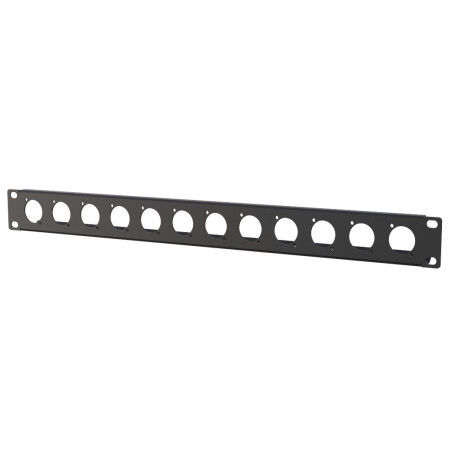 1U rack panel with 12 holes | APLIUM