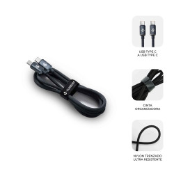 SUBBLIM CABLE OPTIMUS 60W C-C 1m BLACK | APLIUM