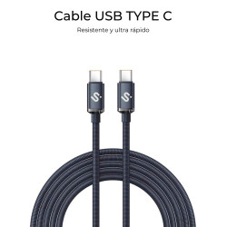 SUBBLIM CABLE OPTIMUS 60W C-C 1m BLACK | APLIUM