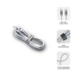 SUBBLIM CABLE OPTIMUS 60W C-C 1m WHITE | APLIUM