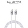 SUBBLIM CABLE OPTIMUS 60W C-C 1m WHITE | APLIUM