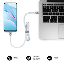 SUBBLIM CABLE OPTIMUS 60W C-C 1m WHITE | APLIUM