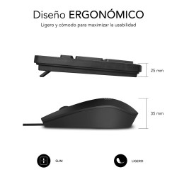 Teclado y Ratón Subblim Combo Business Slim CSSK01 | APLIUM