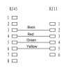 Modular RJ11-RJ45 2M M/M Black | APLIUM