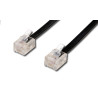 TEL 6P4C/RJ11Black 3m | APLIUM
