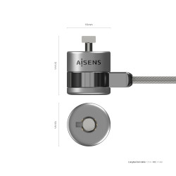 Cable de Seguridad para Portátiles Aisens ASLK-D40K02-SL/ 1. | APLIUM