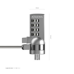 Cable de Seguridad para Portátiles Aisens ASLK-D40N01-SL/ 1. | APLIUM