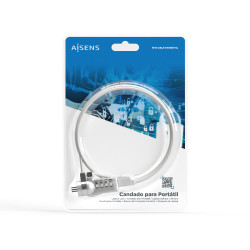 Cable de Seguridad para Portátiles Aisens ASLK-D40N01-SL/ 1. | APLIUM