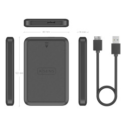 Caja Externa para Disco Duro de 2.5" Aisens ASE-2519B/ USB 3 | APLIUM