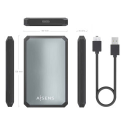 Caja Externa para Disco Duro de 2.5" Aisens ASE-2529B/ USB 3 | APLIUM