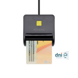 Lector de DNI Aisens ASCR-SN01-BK/ USB 2.0/ Negro | APLIUM