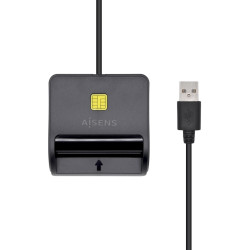 Lector de DNI y Tarjetas Aisens ASCR-SN02SD-BK/ USB 2.0/ Neg | APLIUM