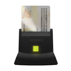 Lector de DNI y Tarjetas Aisens ASCR-SN05-BK/ USB 2.0/ Negro | APLIUM