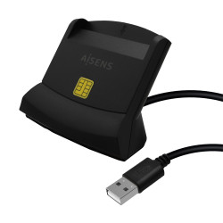 Lector de DNI y Tarjetas Aisens ASCR-SN05-BK/ USB 2.0/ Negro | APLIUM