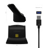 Lector de DNI y Tarjetas Aisens ASCR-SN05-BK/ USB 2.0/ Negro | APLIUM