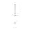 Soporte de Techo para Proyector Aisens CP04TSRE-133/ Inclina | APLIUM