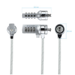 Cable de Seguridad para Portátiles TooQ TQCLKC0015/ 1.5m | APLIUM