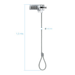 Cable de Seguridad para Portátiles TooQ TQCLKC0015/ 1.5m | APLIUM