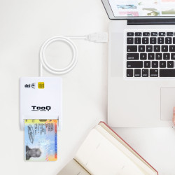 Lector de DNI TooQ TQR-210W/ USB 2.0/ Blanco | APLIUM