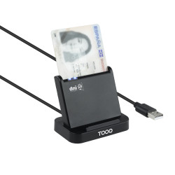 Lector de DNI TooQ TQR-220B/ USB 2.0/ Negro | APLIUM