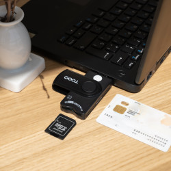Lector de DNI, Tarjetas Inteligentes, SD y MicroSD TooQ TQR- | APLIUM