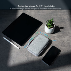 Funda para Disco Externo de 2.5" TooQ TQBC-E2503G/ Gris | APLIUM