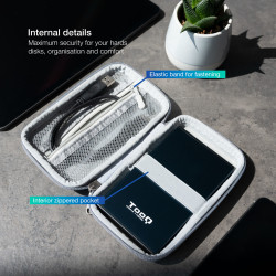 Funda para Disco Externo de 2.5" TooQ TQBC-E2503G/ Gris | APLIUM