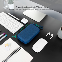 Funda para Disco Externo de 2.5" TooQ TQBC-E2503PB/ Azul Pac | APLIUM