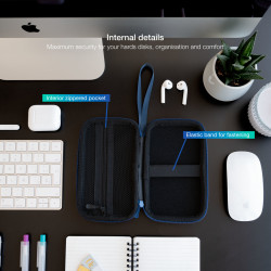 Funda para Disco Externo de 2.5" TooQ TQBC-E2503PB/ Azul Pac | APLIUM