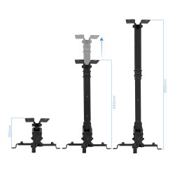 Soporte de Techo para Proyector TooQ PJ2012T-B/ Inclinable/ | APLIUM
