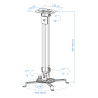 Soporte de Techo para Proyector TooQ PJ3030TN-B/ Inclinable/ | APLIUM