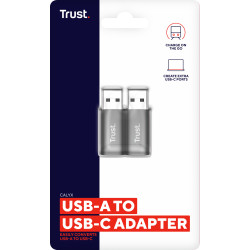Trust 25573 - Adaptador Usb-a A Usb-c 2 Unidades Calyx | APLIUM