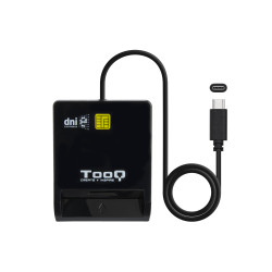 Lector de DNI TooQ TQR-211B/ USB Tipo-C/ Negro | APLIUM