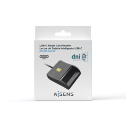 Lector de DNI USB Tipo-C Aisens ASCR-SN03C-BK/ USB Tipo-C/ N | APLIUM