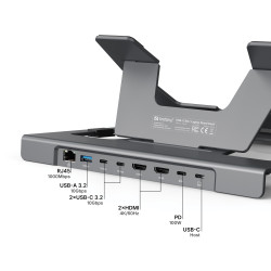 SANDBERG 136-83 - USB-C 8in1 Laptop Stand Dock | APLIUM