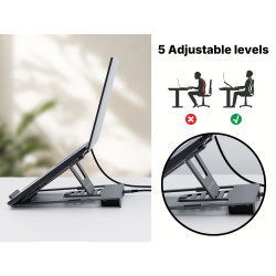 SANDBERG 136-83 - USB-C 8in1 Laptop Stand Dock | APLIUM