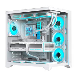 Caja Gaming Semitorre Hiditec H3 Pro// Blanca | APLIUM