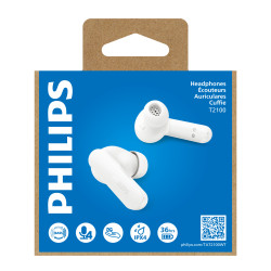 Auriculares Bluetooth Philips TAT2100WT con estuche de carga | APLIUM