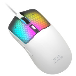 Ratón Gaming Mars Gaming MM-Viper/ Hasta 12800 DPI/ Blanco | APLIUM