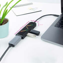 Docking USB Tipo-C Nanocable 10.16.0401/ 2xUSB/ 1xUSB Tipo-C | APLIUM