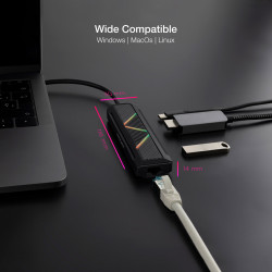 Docking USB Tipo-C Nanocable 10.16.0501/ 2xUSB/ 1xUSB Tipo-C | APLIUM