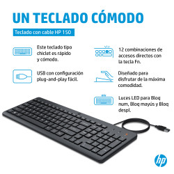 HP Teclado con cable 150 | APLIUM